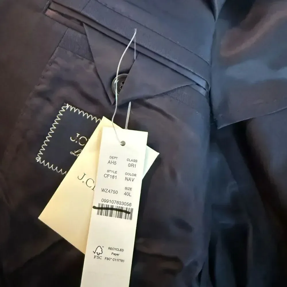 J.Crew Ludlow Slim-fit suit jacket in Japanese cotton chino NWT Size 40L
